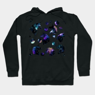 Space Unicorn and Dots Hoodie